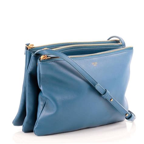 celine trio blue electric|WOMEN'S LUXURY BLUE HANDBAGS .